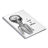 Graue Alien, ich wollte zu glauben Notizblock (Rechte Seite)