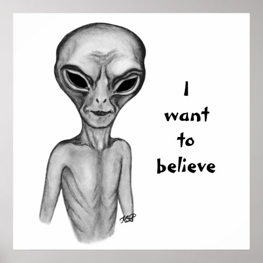 Graue Alien, ich wollte zu glauben Poster (Vorne)