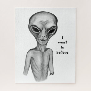 Graue Alien, ich wollte zu glauben Puzzle