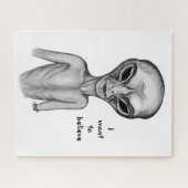 Graue Alien, ich wollte zu glauben Puzzle (Horizontal)