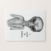 Graue Alien, ich wollte zu glauben Puzzle (Horizontal)