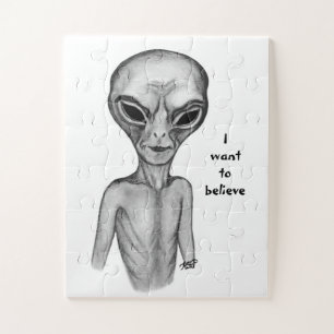 Graue Alien, ich wollte zu glauben Puzzle