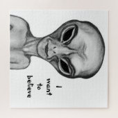 Graue Alien, ich wollte zu glauben Puzzle (Horizontal)