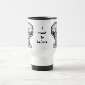 Graue Alien, ich wollte zu glauben Reisebecher (Mittel)