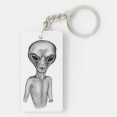 Graue Alien, ich wollte zu glauben Schlüsselanhänger (Rückseite)
