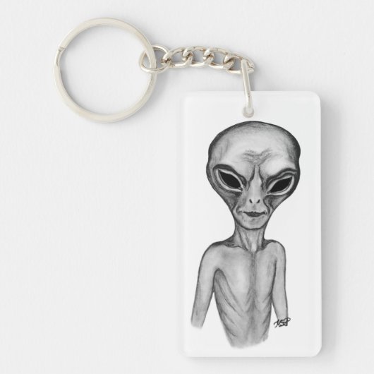 Graue Alien, ich wollte zu glauben Schlüsselanhänger (Vorderseite)