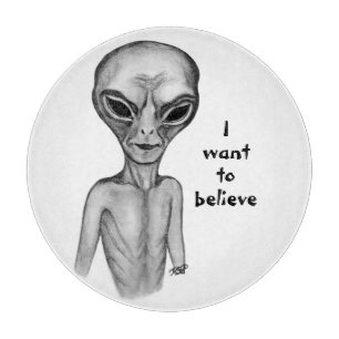 Graue Alien, ich wollte zu glauben Schneidebrett