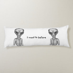 Graue Alien, ich wollte zu glauben Seitenschläferkissen
