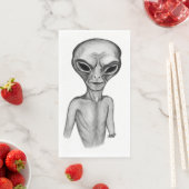 Graue Alien, ich wollte zu glauben Serviette (Beispiel)