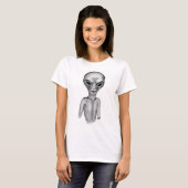 Graue Alien, ich wollte zu glauben T-Shirt (Vorne ganz)