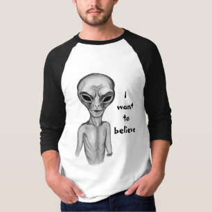 Graue Alien, ich wollte zu glauben T-Shirt