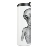 Graue Alien, ich wollte zu glauben Thermosbecher (Nach links gedreht)