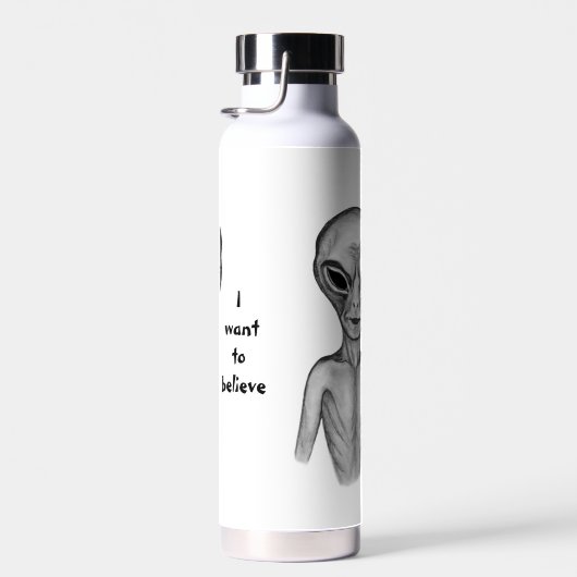 Graue Alien, ich wollte zu glauben Trinkflasche (Rechts)