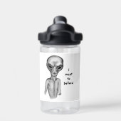 Graue Alien, ich wollte zu glauben Trinkflasche (Rückseite)