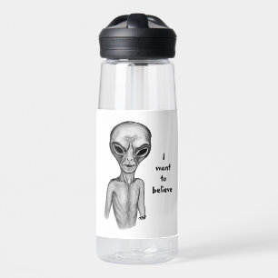 Graue Alien, ich wollte zu glauben Trinkflasche