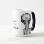 Graue Alien, ich wollte zu glauben Verwandlungstasse (VorderseiteRechts)