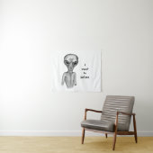 Graue Alien, ich wollte zu glauben Wandteppich (Beispiel (Horizontal))