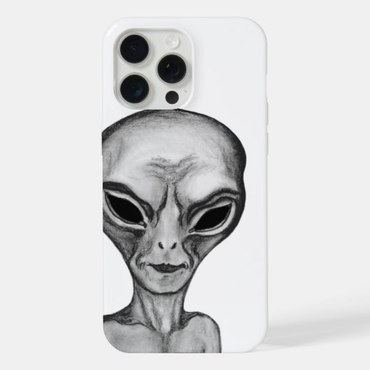 Graue Alien iPhone Hülle (Rückseite)