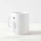 Graue Alien Kaffeetasse (Vorderseite Links)
