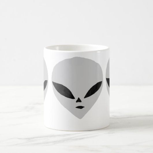Graue Alien Kaffeetasse (Mittel)