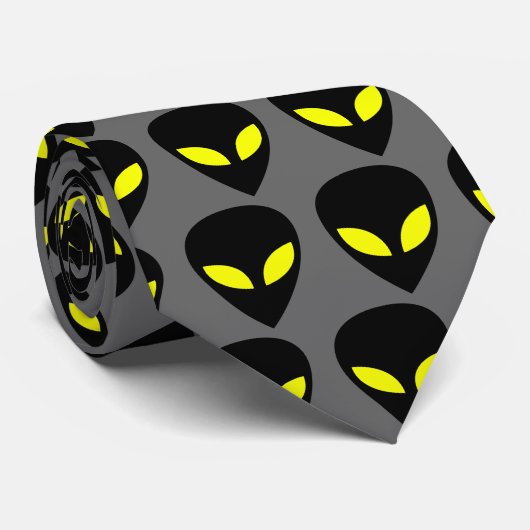 Graue alien-Krawatte Krawatte (Gerollt)