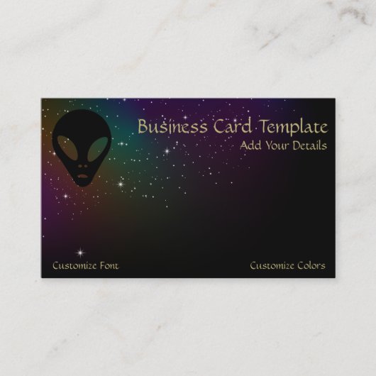 Graue Alien - Logo Alte Alien Visitenkarte (Vorderseite)