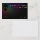 Graue Alien - Logo Alte Alien Visitenkarte (Vorne/Hinten)