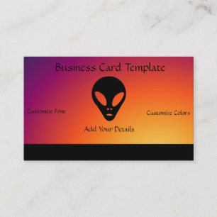 Graue Alien - Logos Alte Alien Visitenkarte