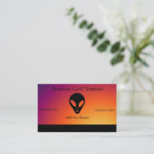 Graue Alien - Logos Alte Alien Visitenkarte (Stehend Vorderseite)
