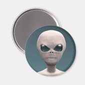 Graue Alien Magnet (Vorderseite/Rückseite)