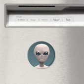 Graue Alien Magnet (In Situ (Geschirrspüler))