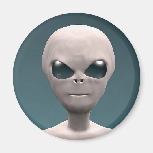 Graue Alien Magnet (Vorne)
