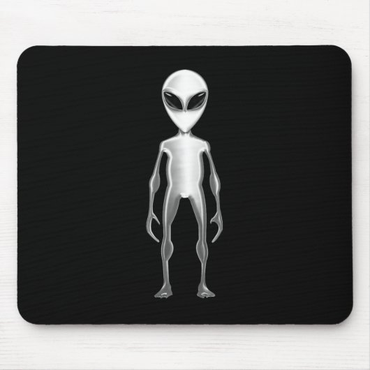 Graue Alien Mousepad (Vorne)