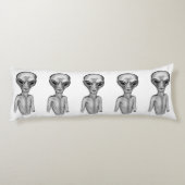 Graue Alien Seitenschläferkissen (Rückseite)