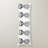 Graue Alien Seitenschläferkissen (Rückseite (Vertikal))