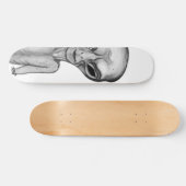 Graue Alien Skateboard (Horizontal)