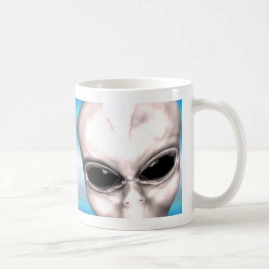 Graue alien-Studien-Tasse Kaffeetasse (Rechts)