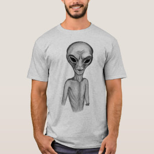 Graue Alien T-Shirt