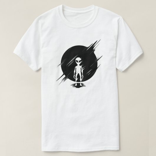Graue Alien T-Shirt (Design vorne)