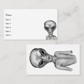 Graue Alien Visitenkarte (Vorne/Hinten)