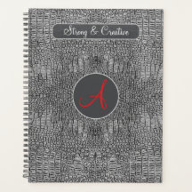 Graue Alligator-Lederskala benutzerdefinierte Mono