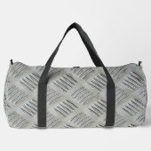 Graue Aluminium-Diamant-Plattenstruktur Duffle Bag (Vorderseite)