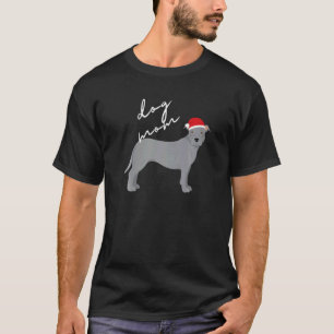 Graue American Pit Bull Terrier Dog Mama Weihnacht T-Shirt