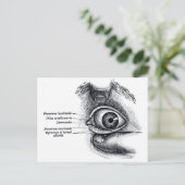 Graue Anatomie — Augapfel Postkarte (Stehend Vorderseite)