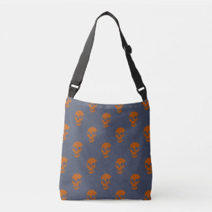 Graue anatomische Schädel-Punkte orange blau Tragetaschen Mit Langen Trägern
