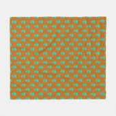 Graue anatomische Schädel-Punkte orange grün Fleecedecke (Vorderseite (Horizontal))