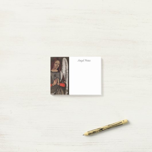 Graue Angel-Klapphandschuhe Post-it Klebezettel (Auf Schreibtisch)