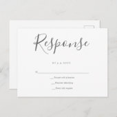 Graue Antwort Hochzeit rsvp Postkarten (Vorne/Hinten)