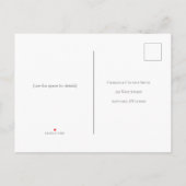 Graue Antwort Hochzeit rsvp Postkarten (Rückseite)