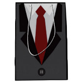 Graue Anzug mittelgroße Geschenktasche Mittlere Geschenktüte (Vorderseite)